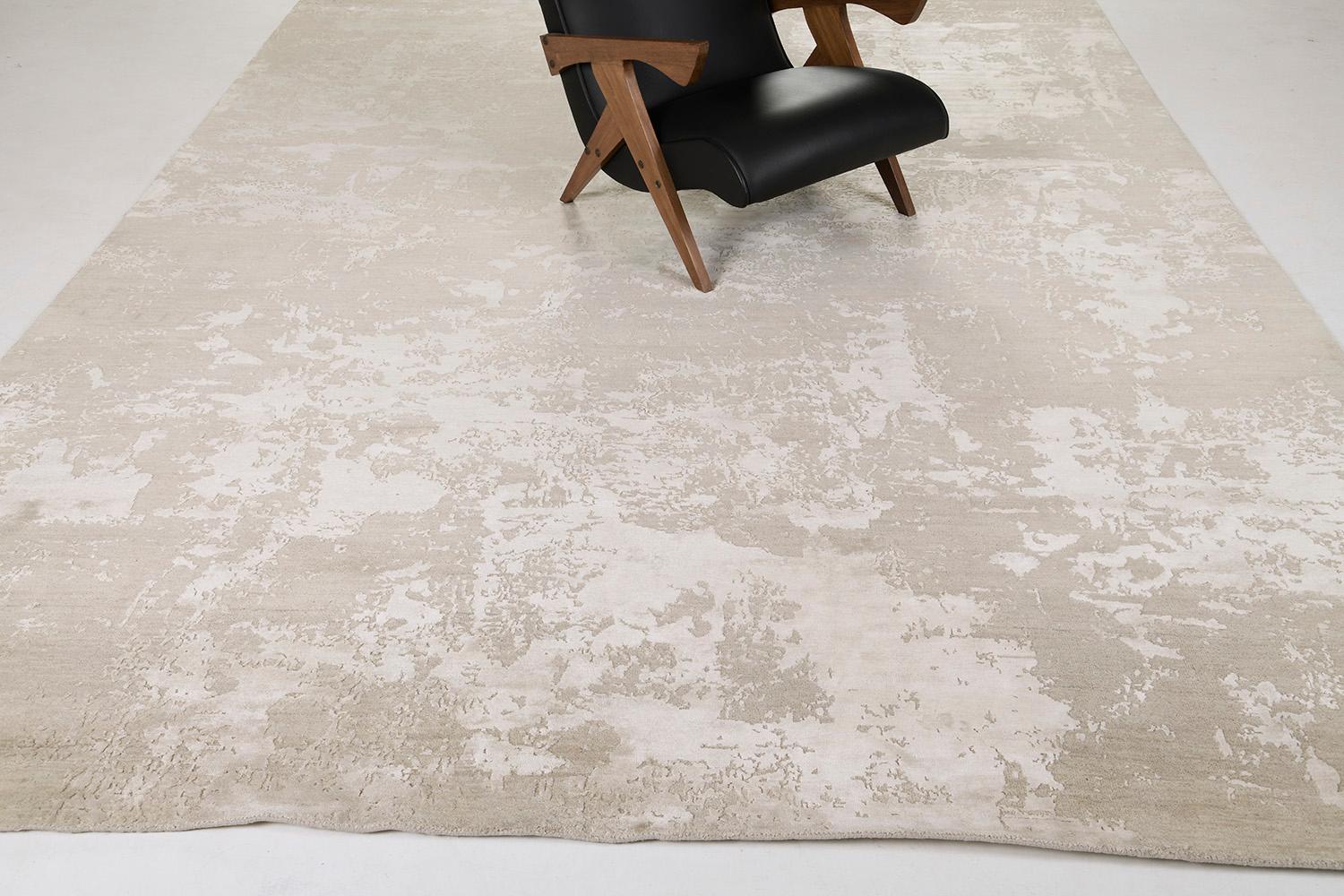 Goffrato Tappeto in lana e seta goffrata della Collezione Mezzo di Modern Design in vendita