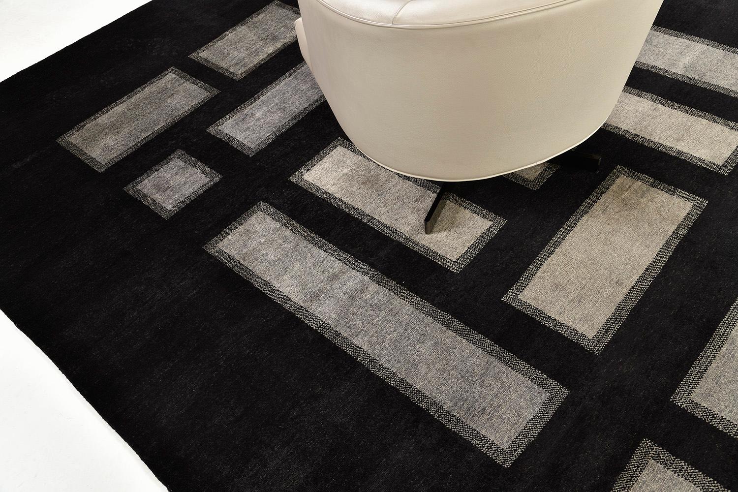 Teriz is stunning wool that features gradients of gray rectangular shapes. Looks like a maze but forms into an illusion of walls over in a pile that is woven opaque field. This rug is more satisfying to modern contemporary style.


Rug number: