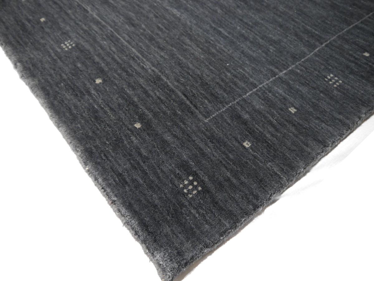 Moderner Designteppich Zeitgenössisch Grau Holzkohle Handgefertigt im Angebot 2