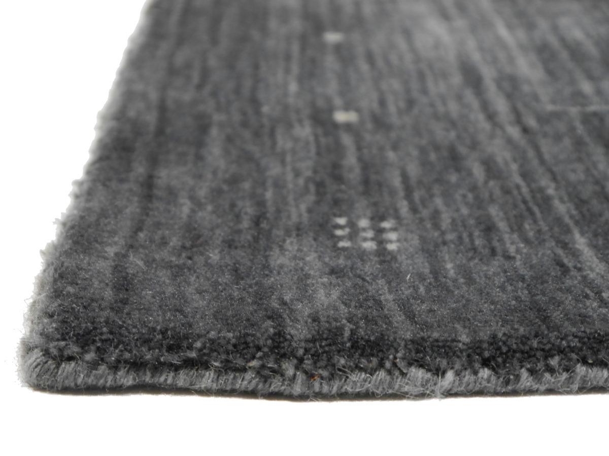 Wool Modern Design Rug Contemporary Grey Charcoal Handmade For Sale