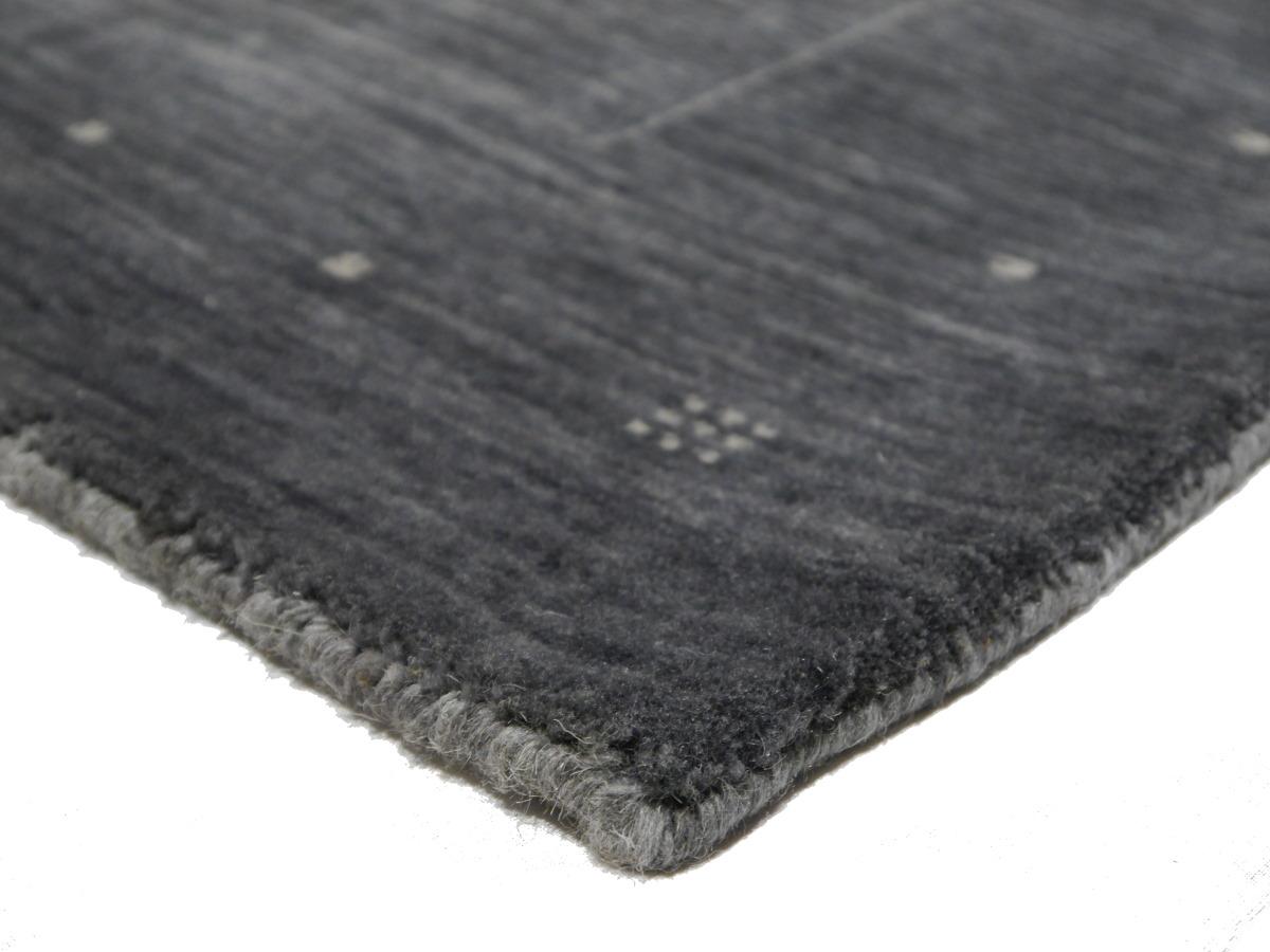 Moderner Designteppich Zeitgenössisch Grau Holzkohle Handgefertigt (Wolle) im Angebot