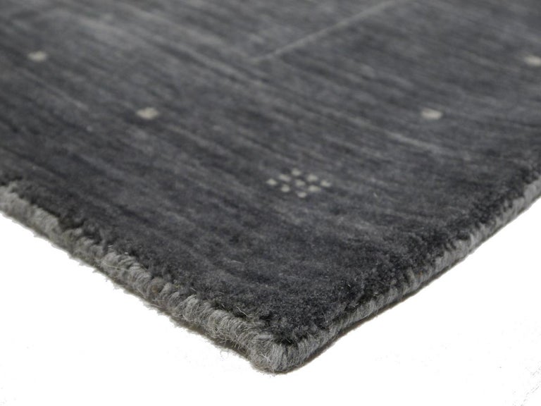 Modern Design Rug Contemporary Grey Charcoal Handmade For Sale at 1stDibs