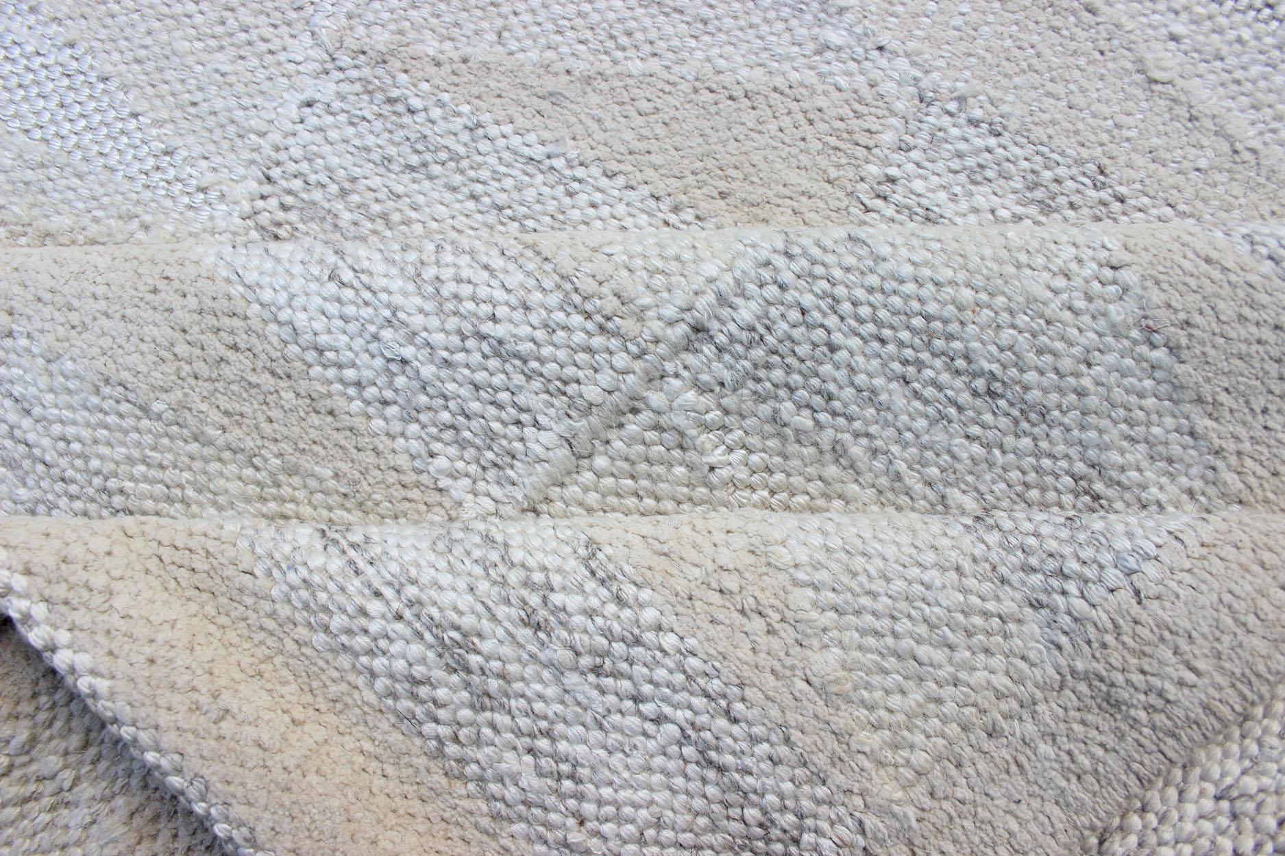 Modern Design Scandinavian Flat-Weave Rug in Gray, Tan, Taupe and Cream 2