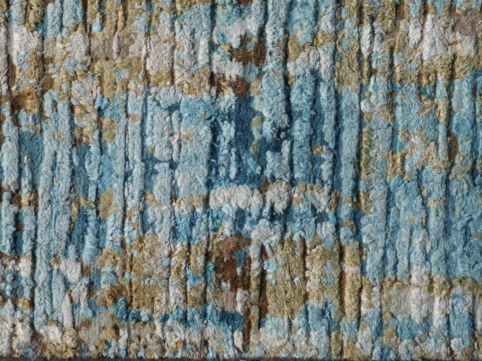 Modern Design Silk Rug Contemporary Fine Art Hand Knotted Room Size Area Carpet For Sale 5