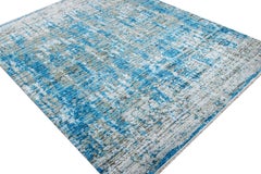 Modern Design Silk Rug Contemporary Fine Art Hand Knotted Room Size Area Carpet