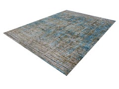 Modern Design Silk Rug Contemporary Fine Art Hand Knotted Room Size Area Carpet