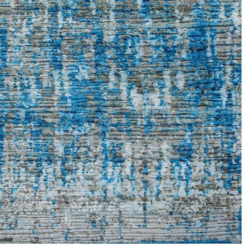Modern Design Silk Rug Contemporary Fine Art Hand Knotted Room Size Area Carpet In New Condition In Lohr, Bavaria, DE