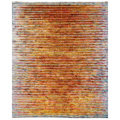 Modern Design Silk Tiger Rug Contemporary Fine Art Hand Knotted Room Size Carpet