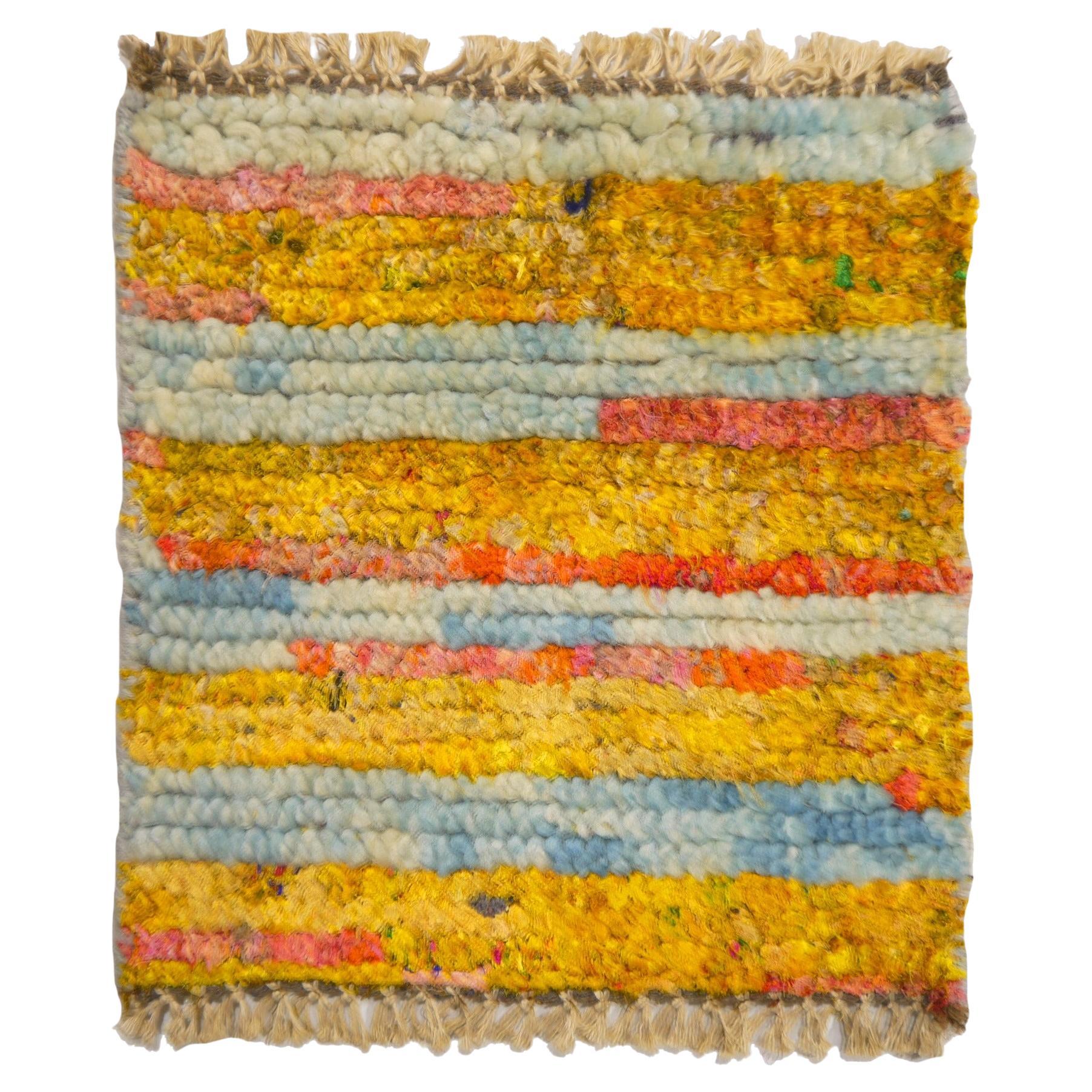 Modern Design Silk Tiger Rug Contemporary Fine Art Hand Knotted Sample Carpet