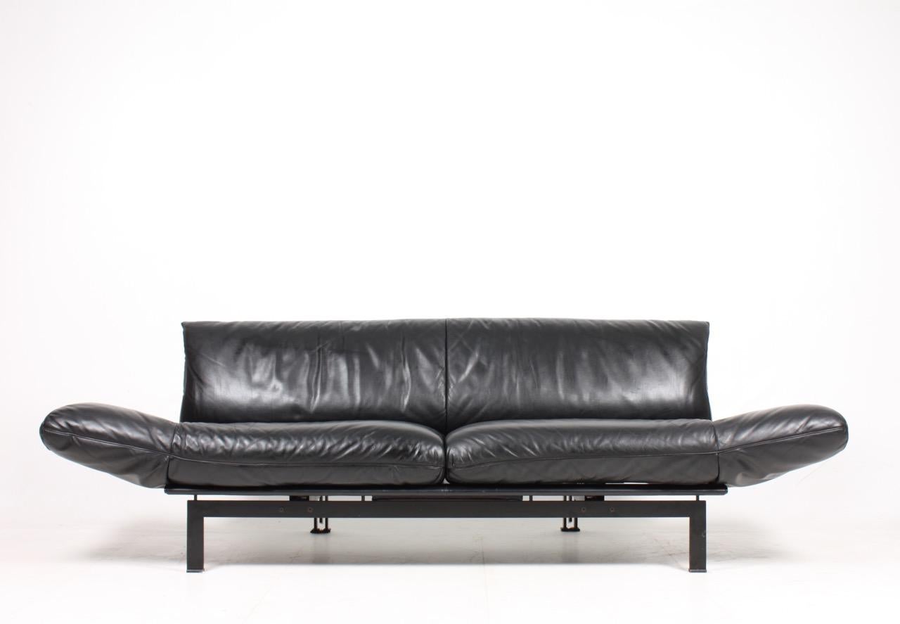 Mid-Century Modern Modern Design Sofa in Patinated Leather by De Sede