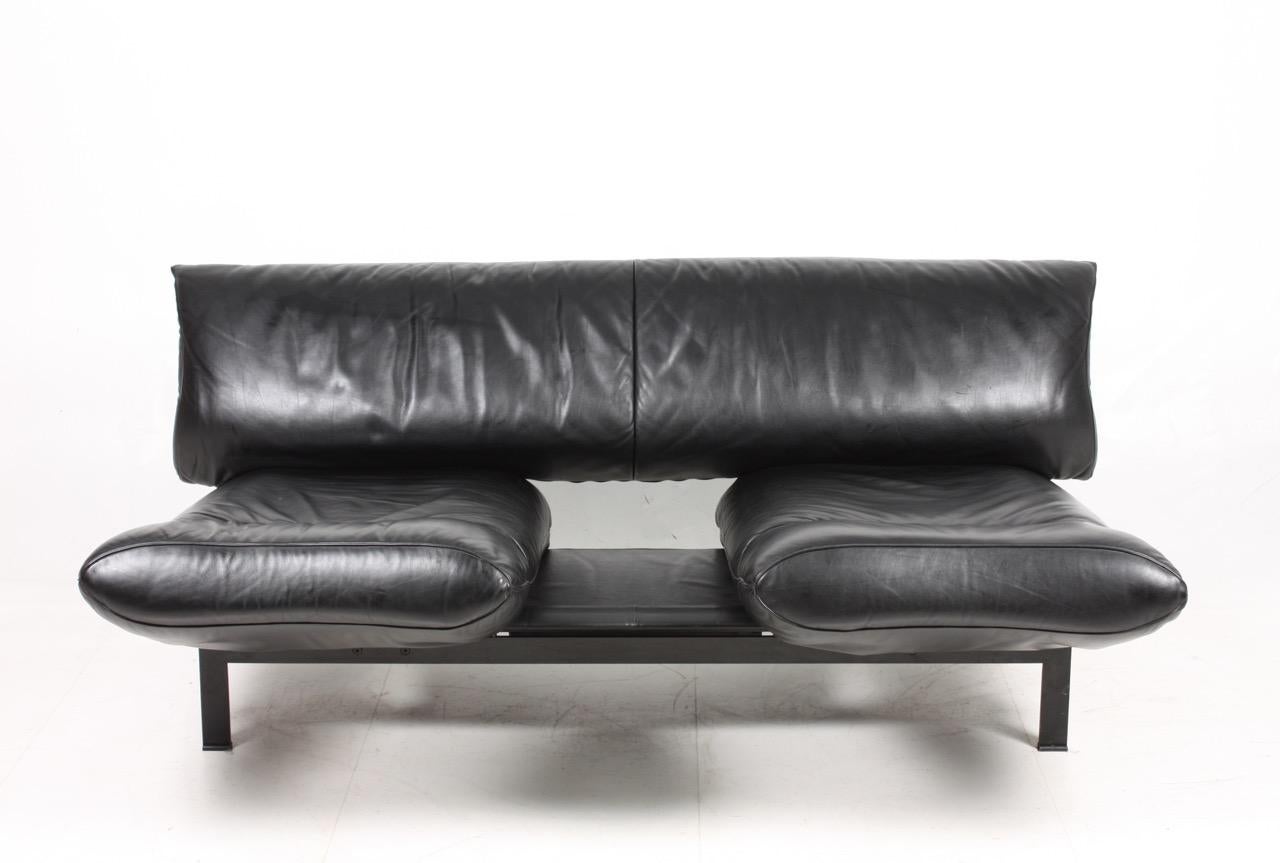 Modern Design Sofa in Patinated Leather by De Sede In Good Condition In Lejre, DK
