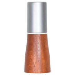 Modern Design Teak Wood Pepper Mill Grinder with Aluminum Top