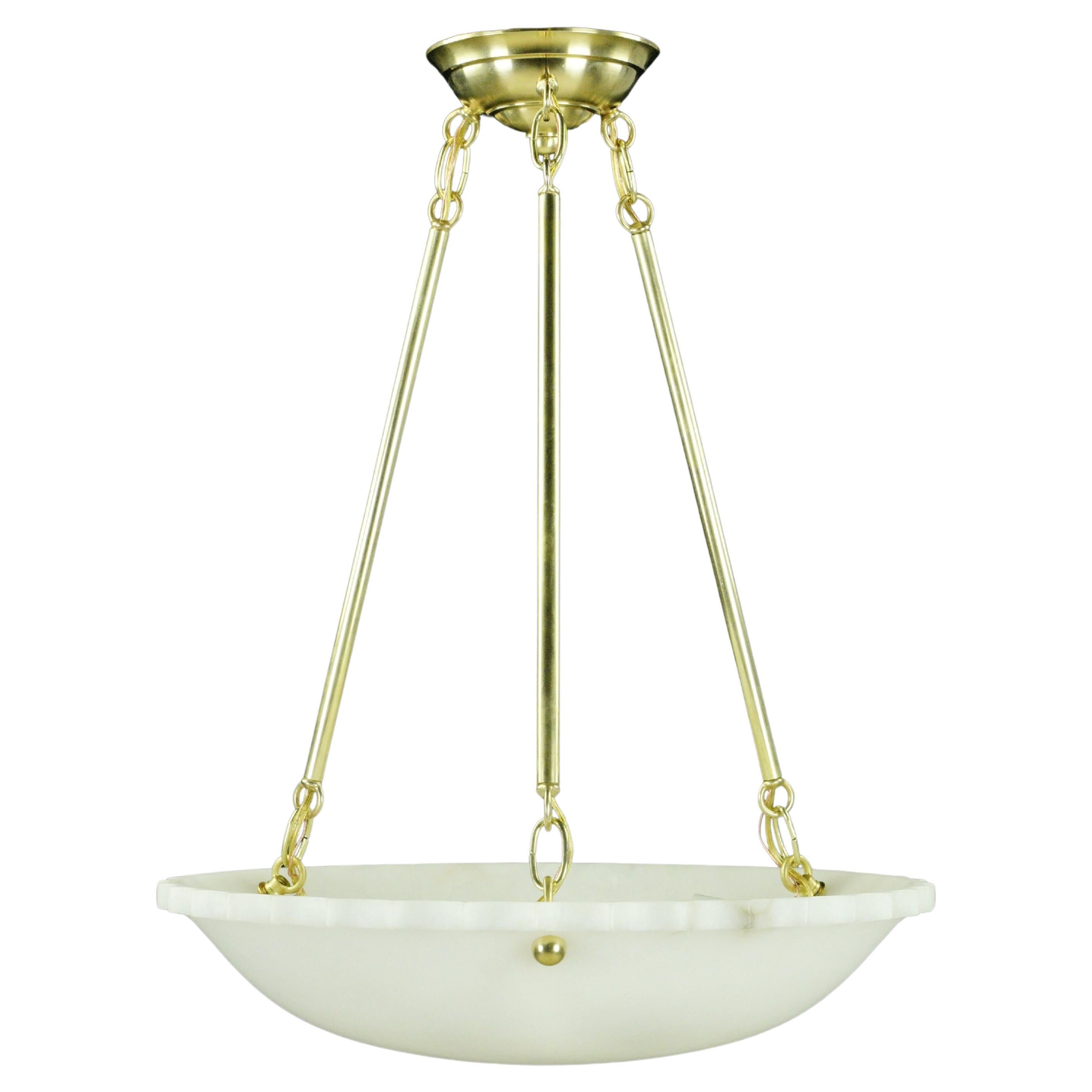 The Moderns Design/One Alabaster Dish Suspension Light en vente