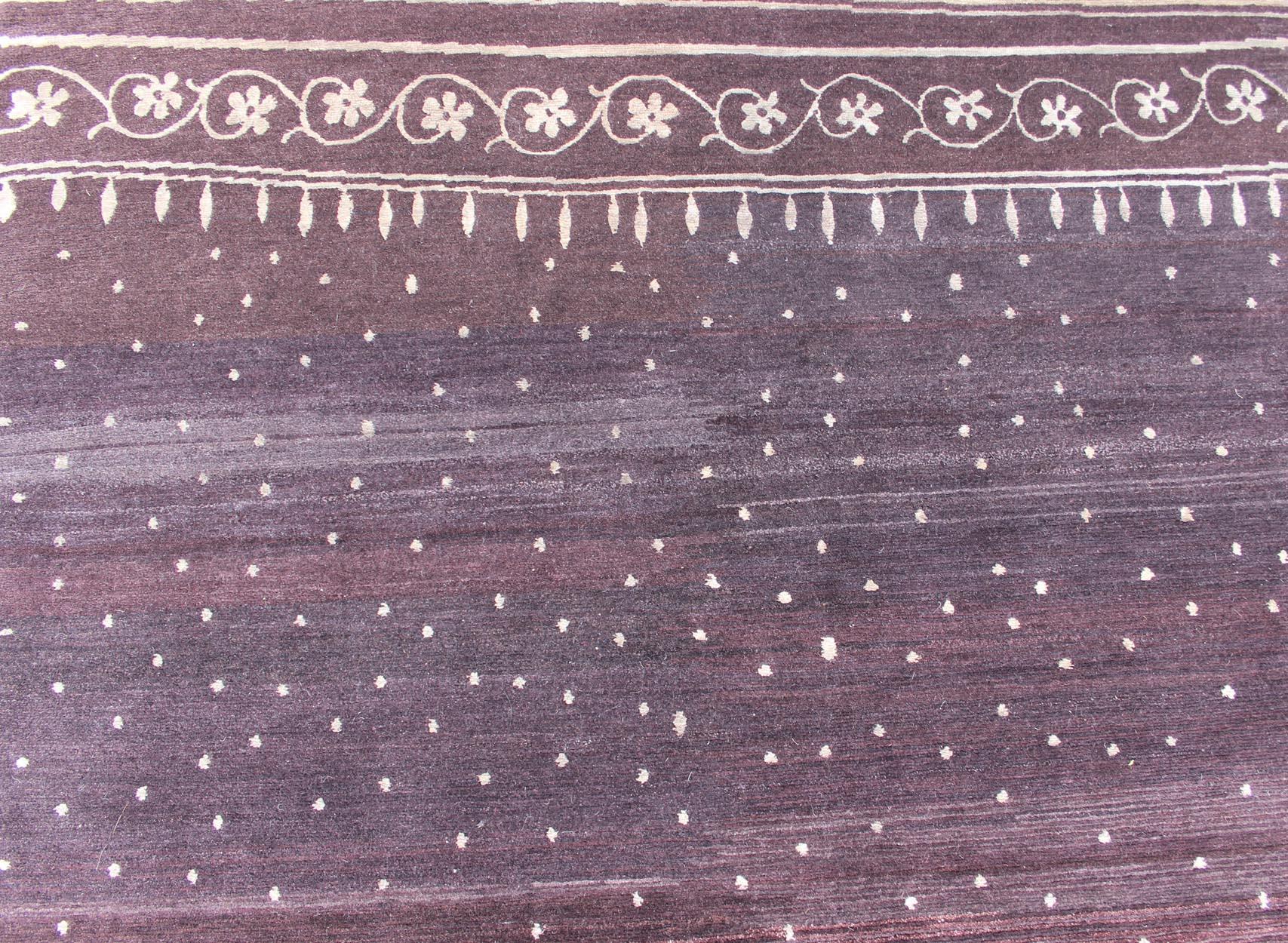   Original Nepalese/Tibetan Silk & Wool Rug With Modern Design      For Sale 6
