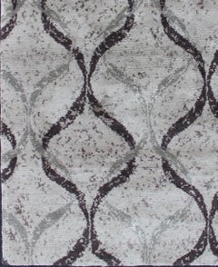 Keivan Woven arts Modern Nepalese Rug in Wool and Silk  4'1 x 6'
