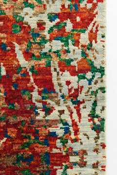 Tappeto in lana e seta di bambù dal design moderno