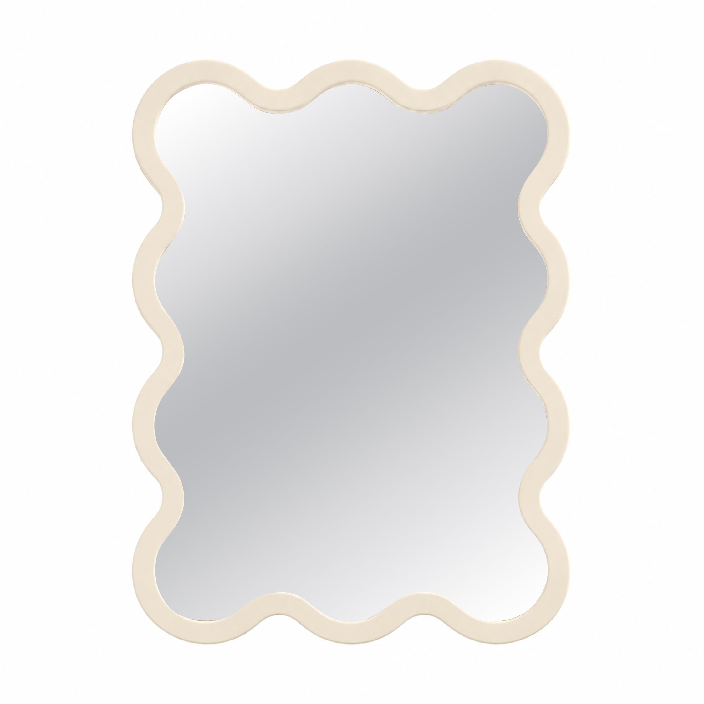 Modern Designer Mirror with Sculptural Wavy Frame – Hvyli 10 by oitoproducts