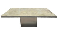 Modern Designer Shagreen Pedestal Dining Table