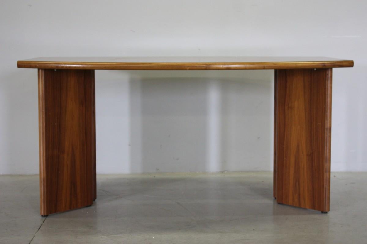 Italian Modern Desk in Teak Wood, 20th Century For Sale