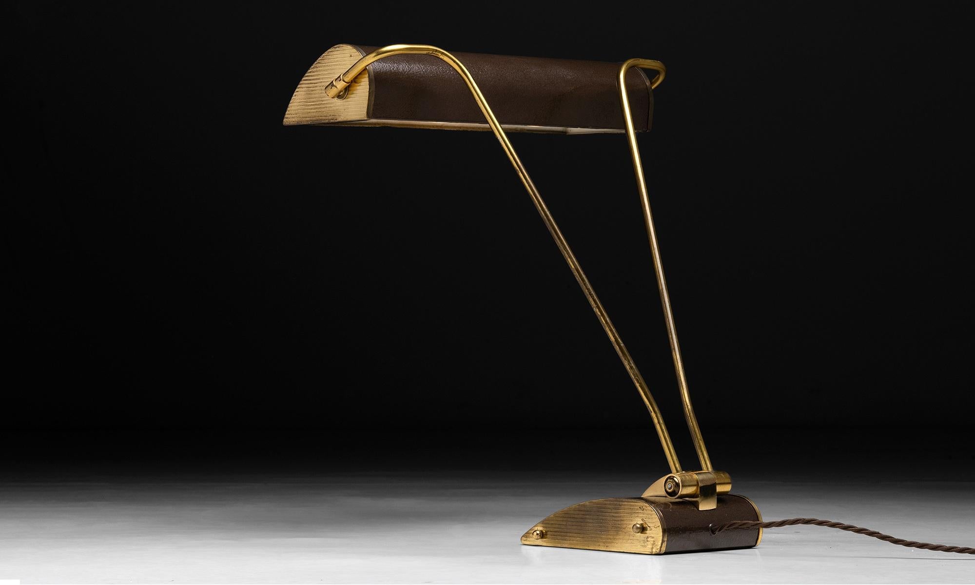French Modern Desk Lamp by Eileen Gray, France circa 1930 For Sale