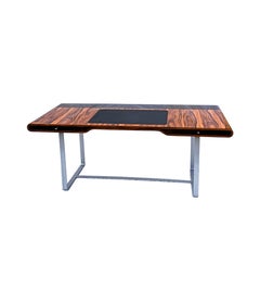 Modern Desk "Little Shanghai" by Aymeric Lefort Black and Santos Wood