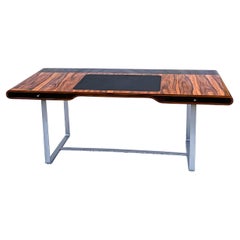Modern Desk "Little Shanghai" by Aymeric Lefort Black and Santos Wood