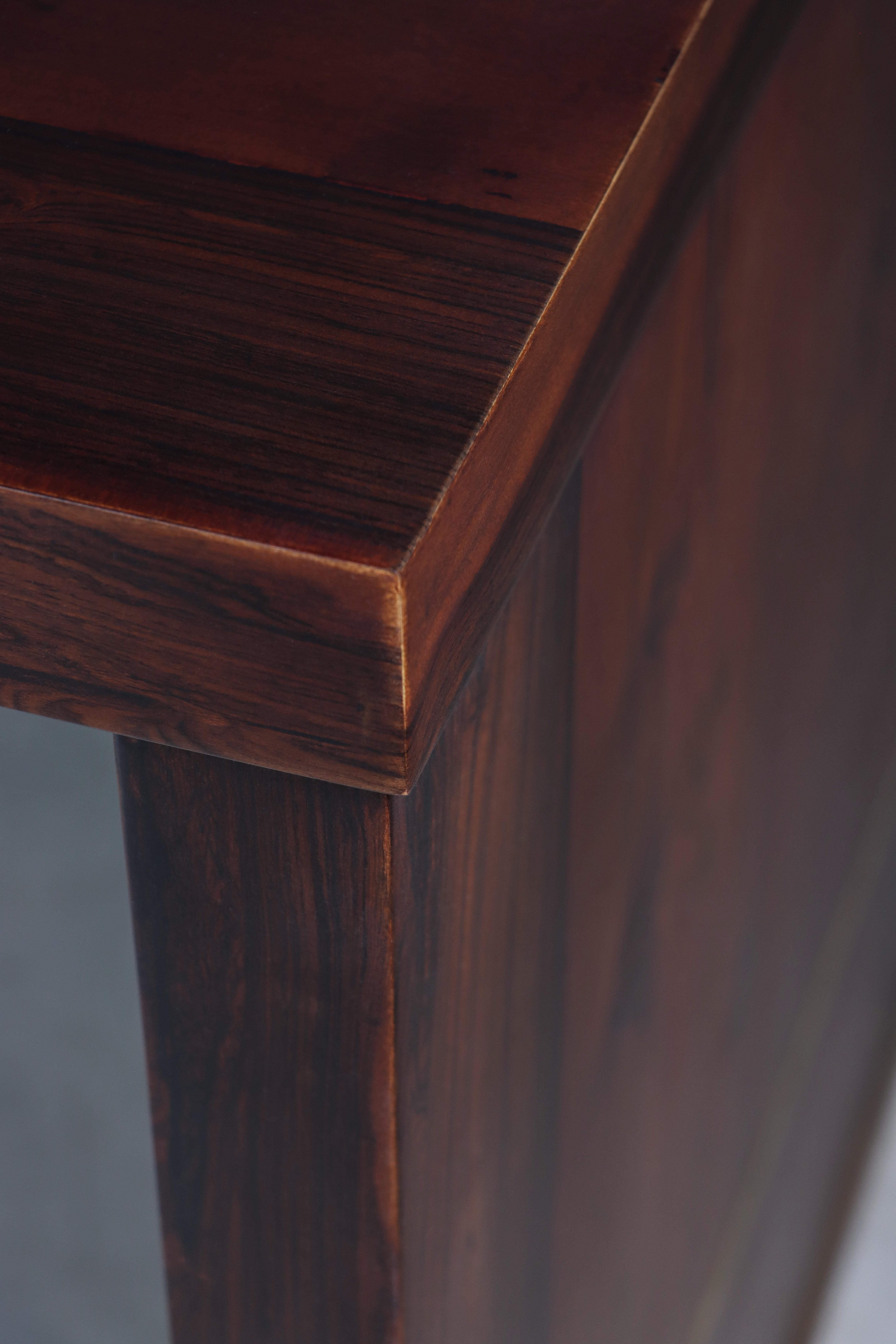 Modern Desk with Drawers in Argentine Rosewood & Bronze from Costantini, Lorenzo For Sale 9