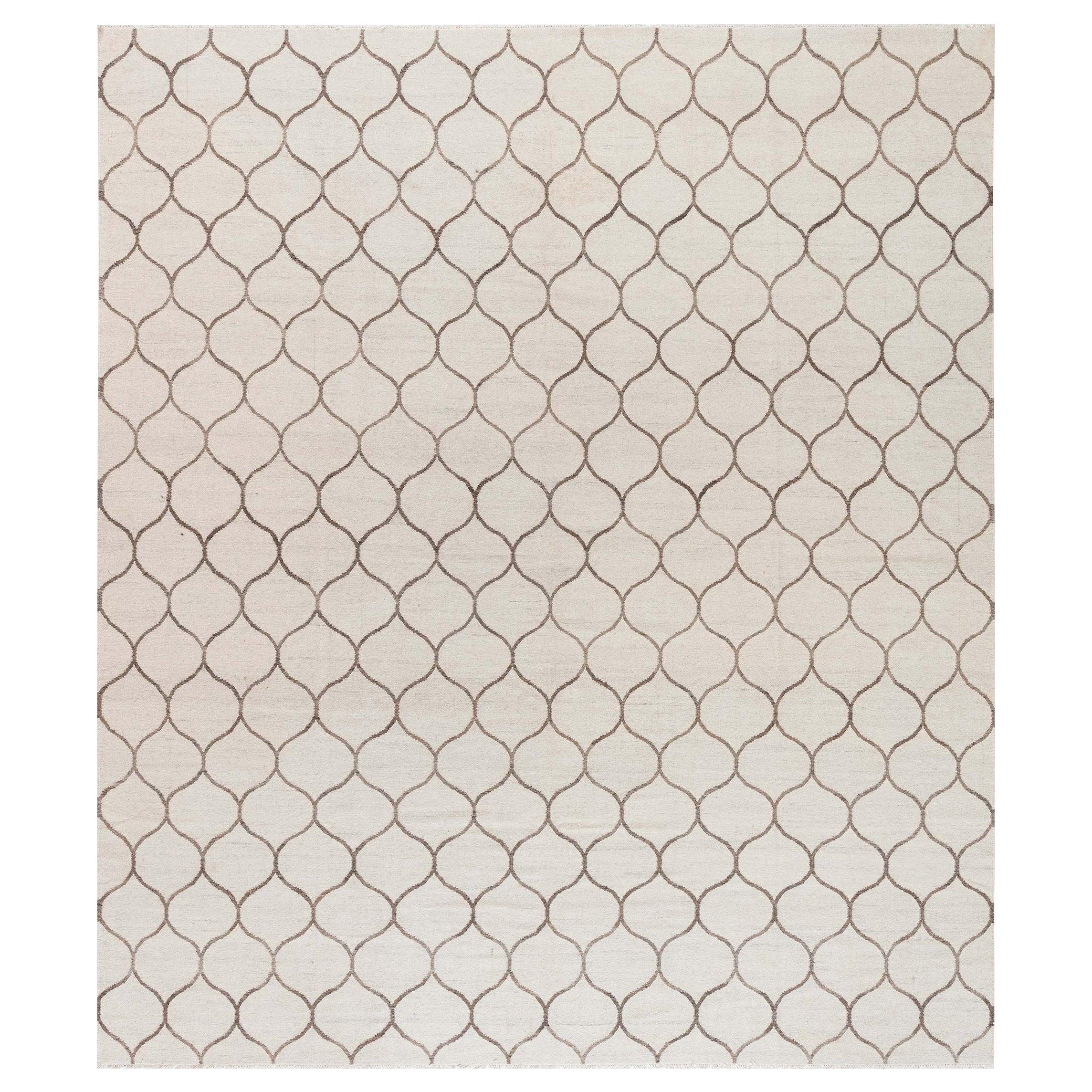 Moderner Teppich im Dhurrie-Stil von Doris Leslie Blau