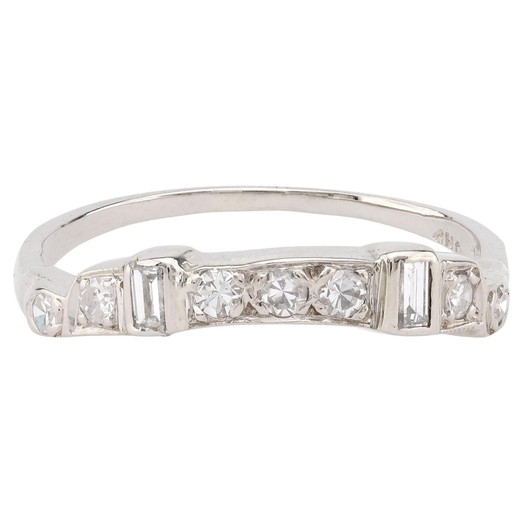 Modern Diamond 14K White Gold Eternity Ring