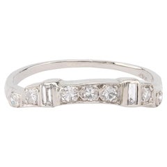 Anillo Eternidad Diamante Moderno Oro Blanco 14K