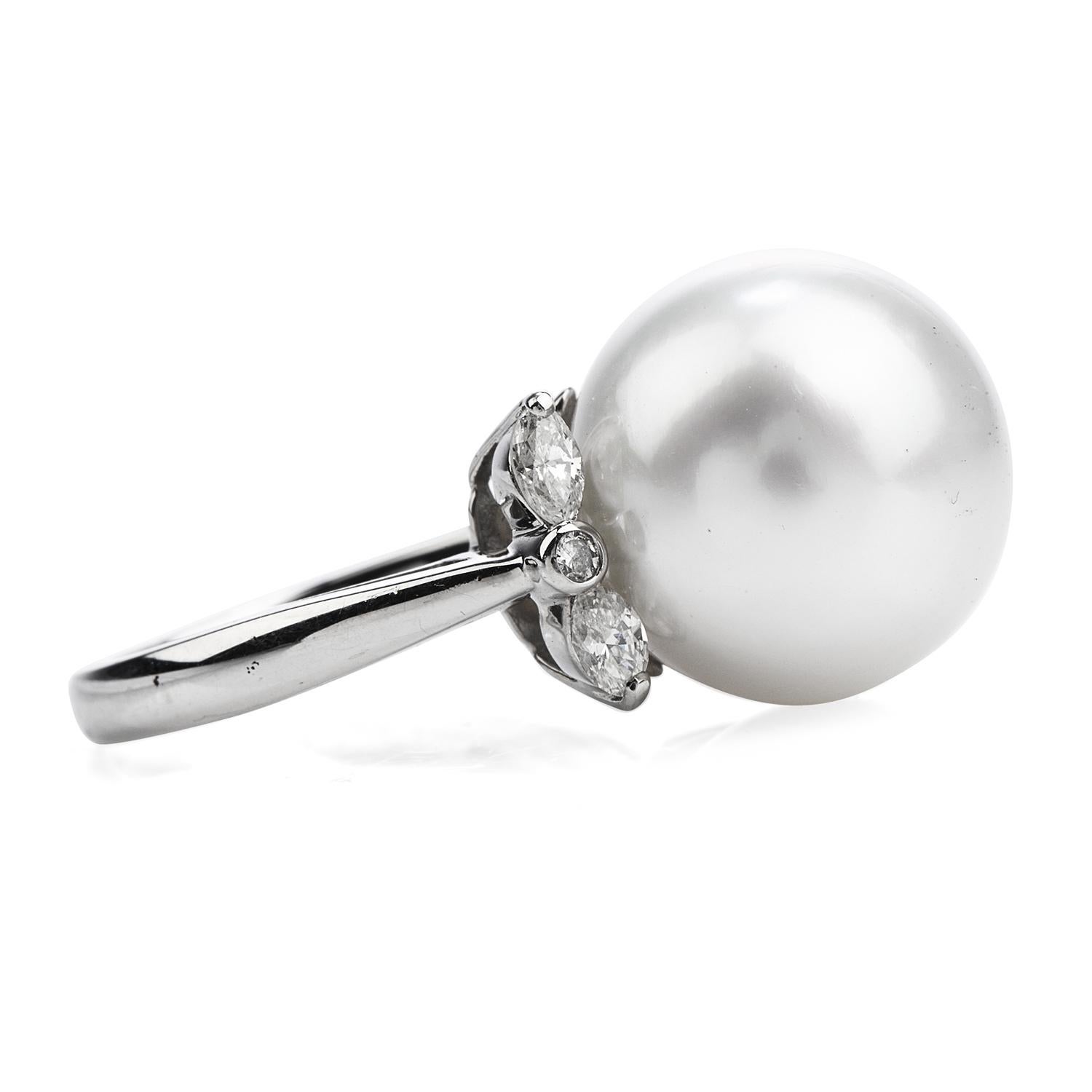 platinum pearl ring