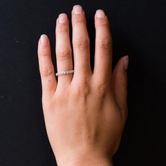 Modern Diamond 18 Karat White Gold Pyramid Pattern DJULA Wedding Ring