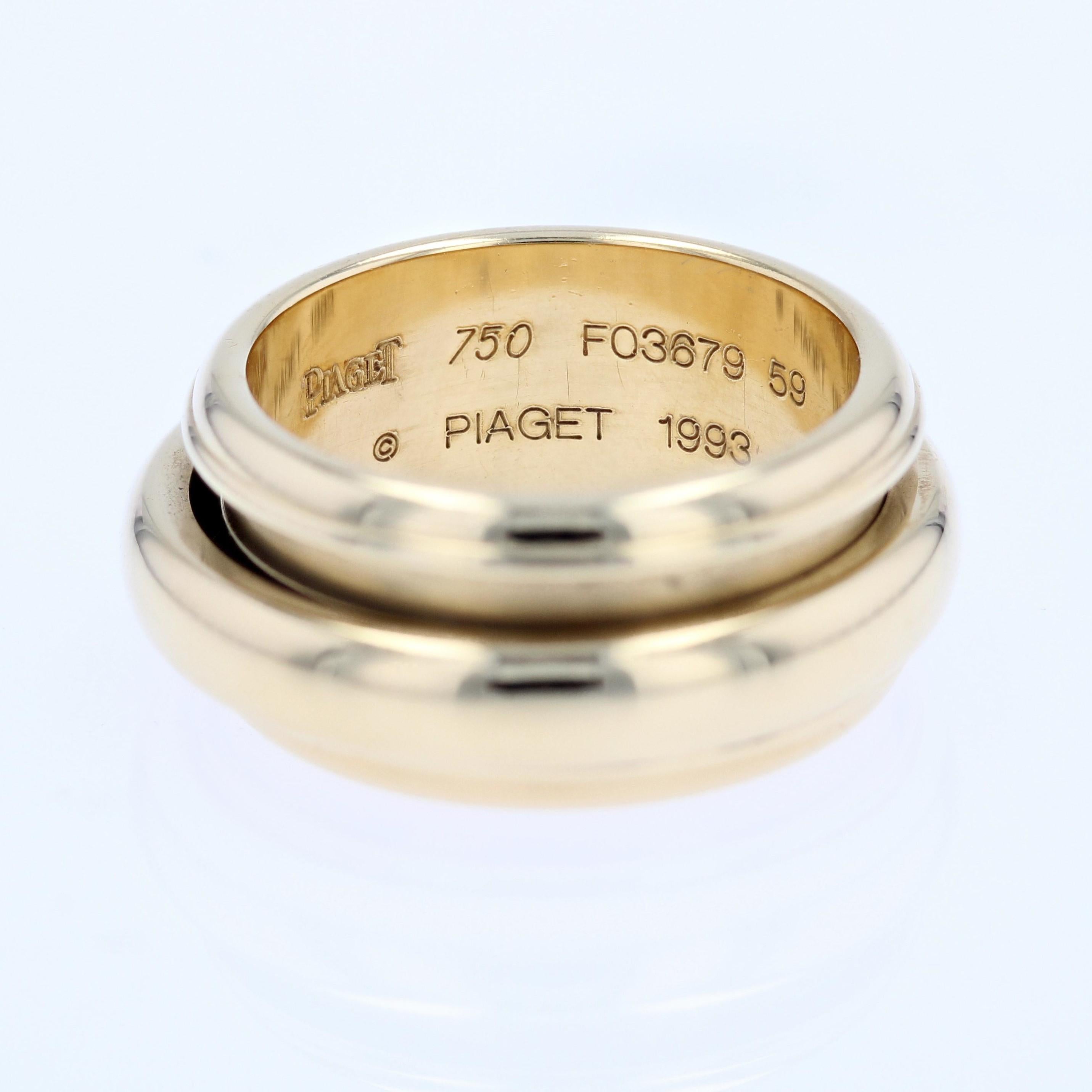 Moderne Piaget, bague Possession moderne en or jaune 18 carats et diamants