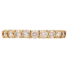 Modern Diamond 18 Karat Yellow Gold Wedding Ring