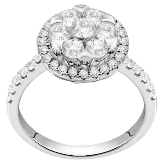 Modern Diamond 18K Gold Ring for Her