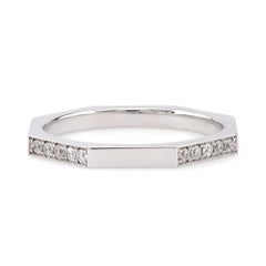 Modern Diamond 18K White Gold Eternity Ring