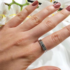 18 Karat Weißgold Eternity/Verlobungsring, 0,56 Karat