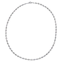 Modern Diamond and Platinum Necklace, 7.18 Carats