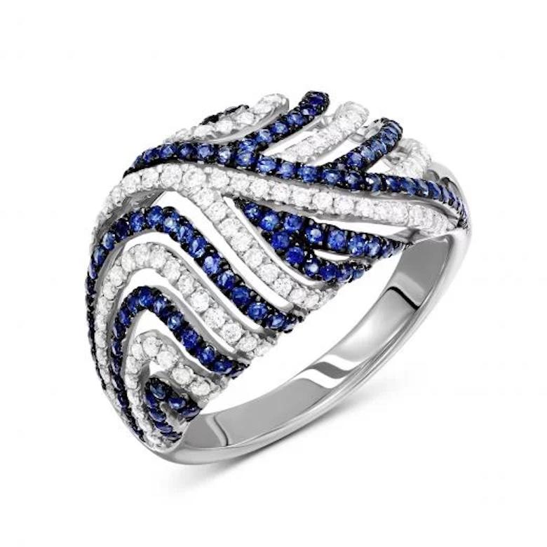 Ring White Gold 14 K

Diamond 93-RND57-0,52-3/6А 
Blue Sapphire  104-0,71 ct
Weight 4,19 grams
Size 6.8

With a heritage of ancient fine Swiss jewelry traditions, NATKINA is a Geneva based jewellery brand, which creates modern jewellery masterpieces