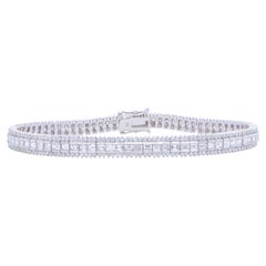 Modernes Diamantarmband mit 6,20 Karat 390 Diamanten aus 18 Karat Gold