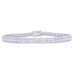 Pulsera moderna de diamantes 6,20 quilates 390 diamantes Oro de 18 quilates