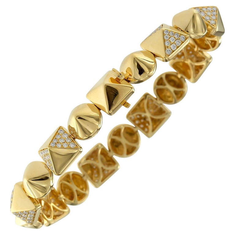Modern Diamond Bracelet Made by Bessa, Circa 198090, with 2.02cts Diamonds For Sale at 1stDibs