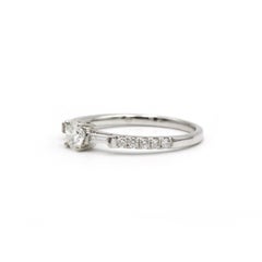 Modern Diamond Engagement Ring in White Gold
