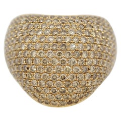 Modern Diamond Gold Cocktail Ring Modern Diamond Gold Cocktail Ring