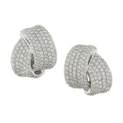 Boucles d'oreilles modernes en or et diamants