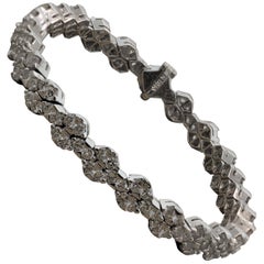 Modern Diamond Gold Tennis Bracelet