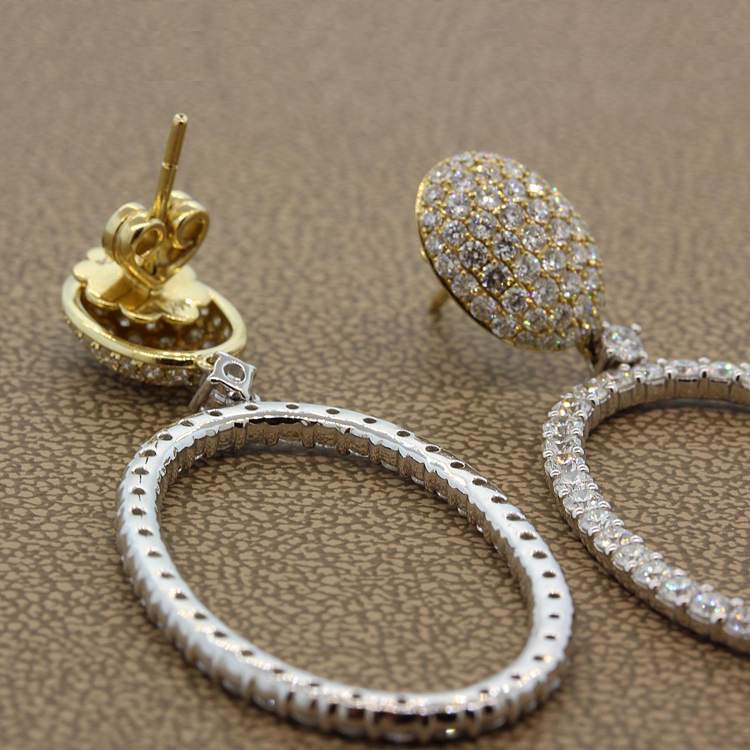 modern diamond earrings