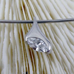 Modern Diamond Pendant, 0.30 Carat Marquise Cut Set in Platinum