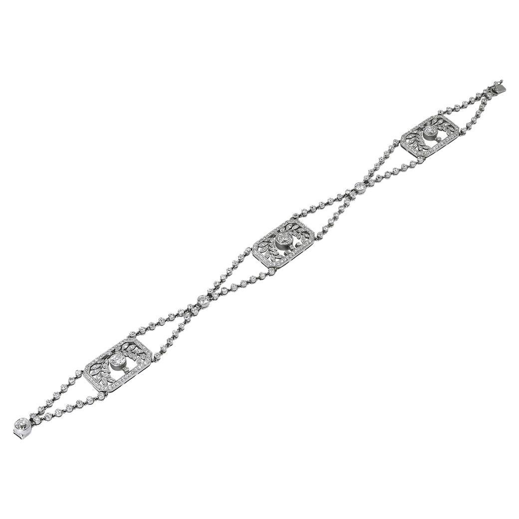 Modernes Diamant-Platin-Armband