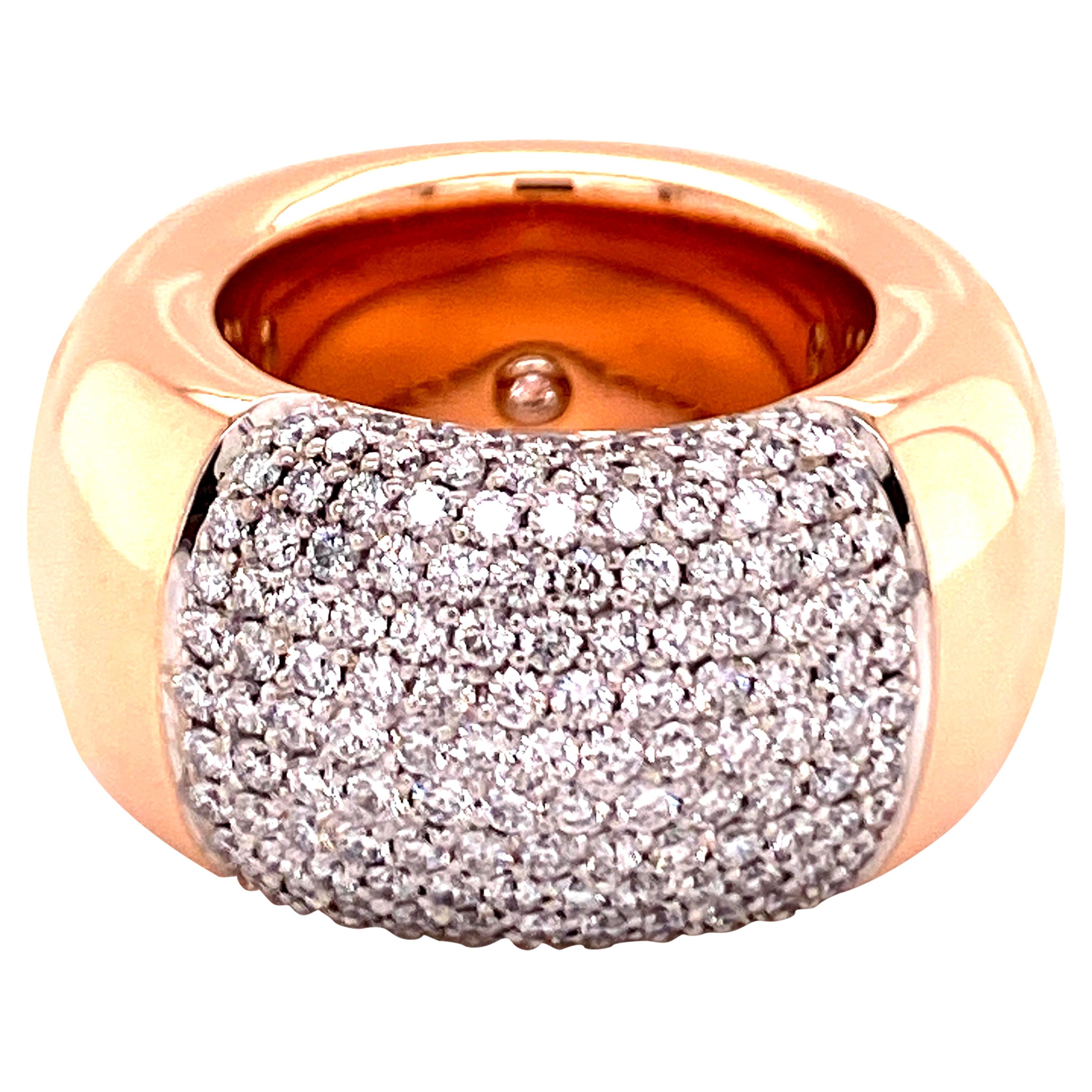 Noor Bague moderne en or rose et or blanc 18 carats avec diamants